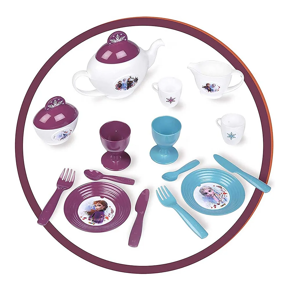 Carucior servire ceai Smoby Frozen 2 XL cu 17 accesorii 3 ani + [1]