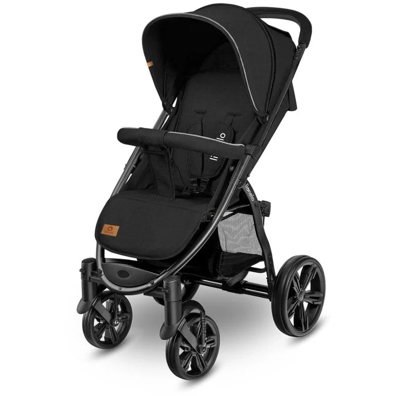 Carucior sport Annet Plus, De la nastere, Cu accesorii si capotina XXL reglabila, 0 - 22 Kg, Negru Lionelo [5]
