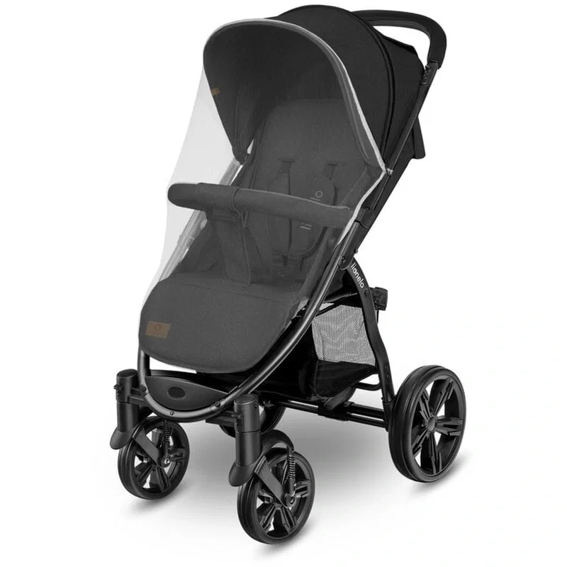 Carucior sport Annet Plus, De la nastere, Cu accesorii si capotina XXL reglabila, 0 - 22 Kg, Negru Lionelo [6]