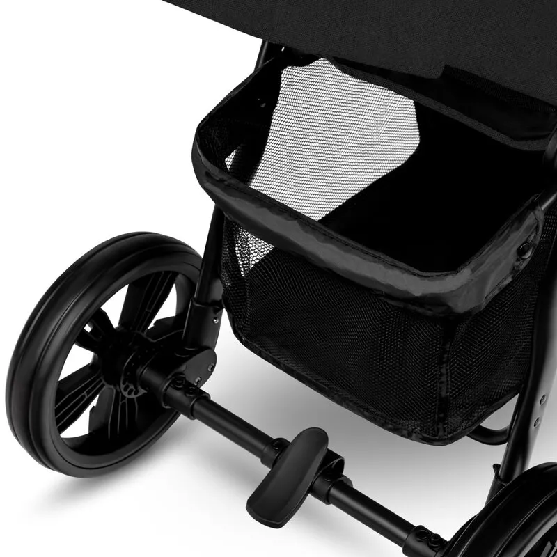 Carucior sport Annet Plus, De la nastere, Cu accesorii si capotina XXL reglabila, 0 - 22 Kg, Negru Lionelo [17]