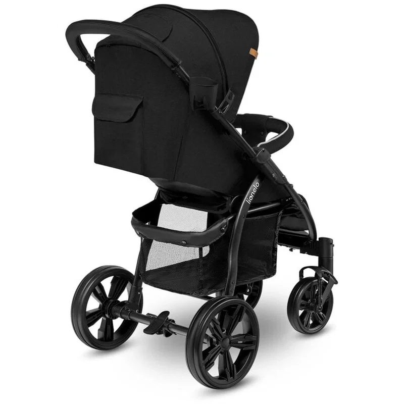 Carucior sport Annet Plus, De la nastere, Cu accesorii si capotina XXL reglabila, 0 - 22 Kg, Negru Lionelo [15]