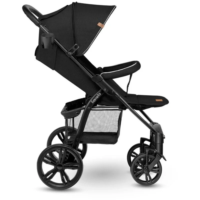 Carucior sport Annet Plus, De la nastere, Cu accesorii si capotina XXL reglabila, 0 - 22 Kg, Negru Lionelo [13]