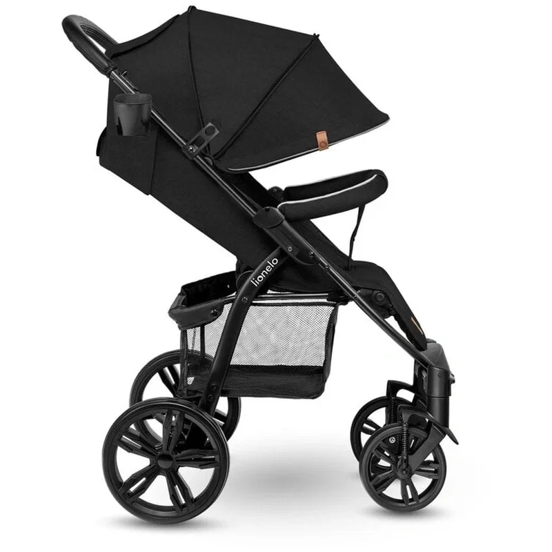 Carucior sport Annet Plus, De la nastere, Cu accesorii si capotina XXL reglabila, 0 - 22 Kg, Negru Lionelo [14]