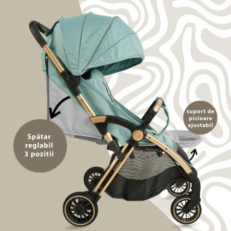 Carucior Sport AppeKids - Upp - Ultracompact, Pliere automata, De la nastere la 22 kg, Verde [2]