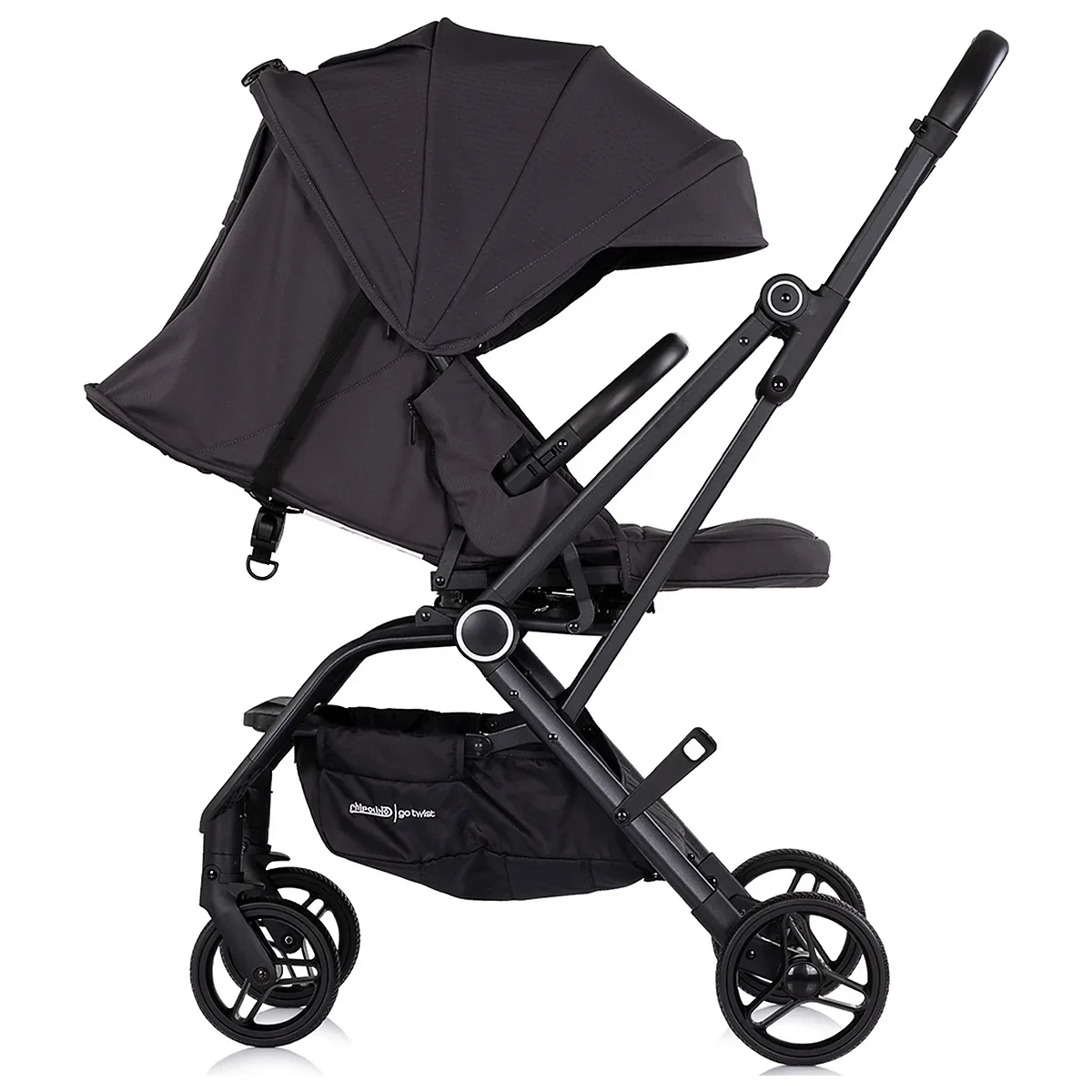 Carucior sport Chipolino Go Twist, cu sezut rotativ 360 grade, pliere cu o singura mana, pana la 22 kg, Charcoal [4]