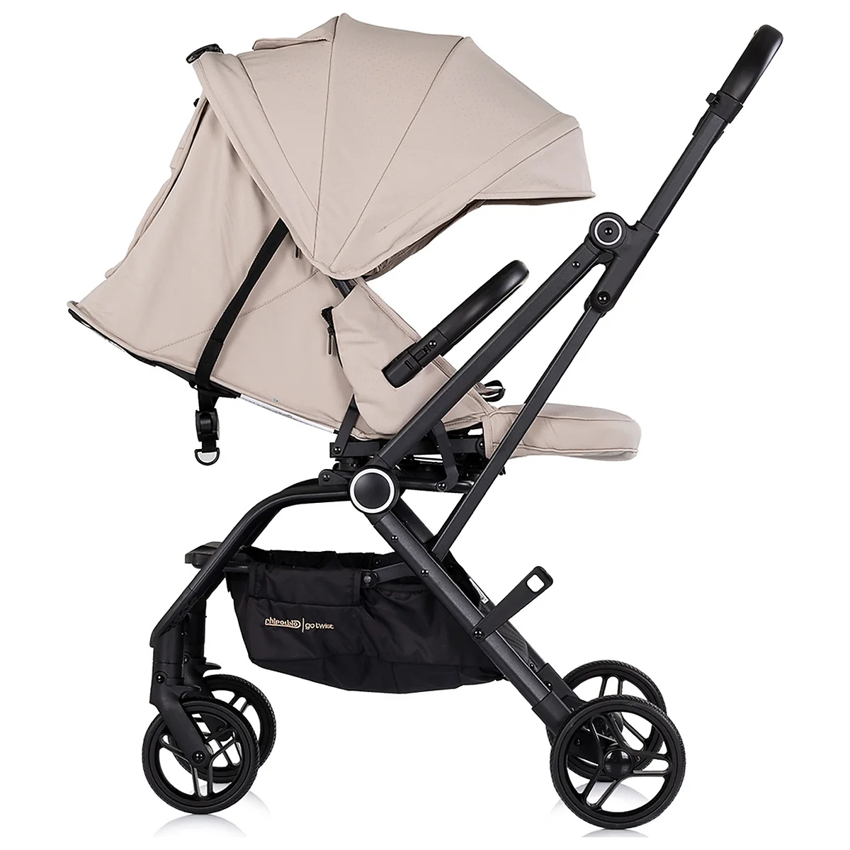 Carucior sport Chipolino Go Twist, cu sezut rotativ 360 grade, pliere cu o singura mana, pana la 22 kg, Latte [4]