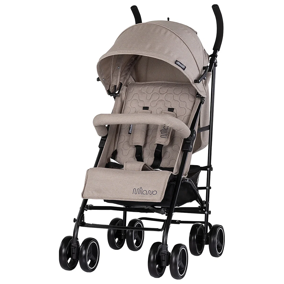 Carucioare sport - Carucior sport Chipolino Milano, pana la 22 kg, pliere cu o singura mana, tip umbrela, ultra-usor 5.6 kg - Latte