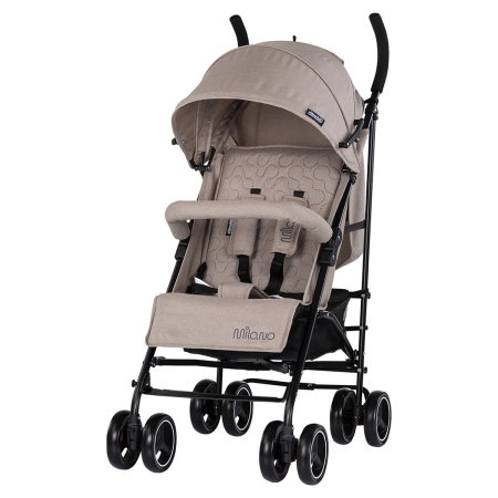Esential bebe - Carucior sport Chipolino Milano, pana la 22 kg, pliere cu o singura mana, tip umbrela, ultra-usor 5.6 kg - Latte