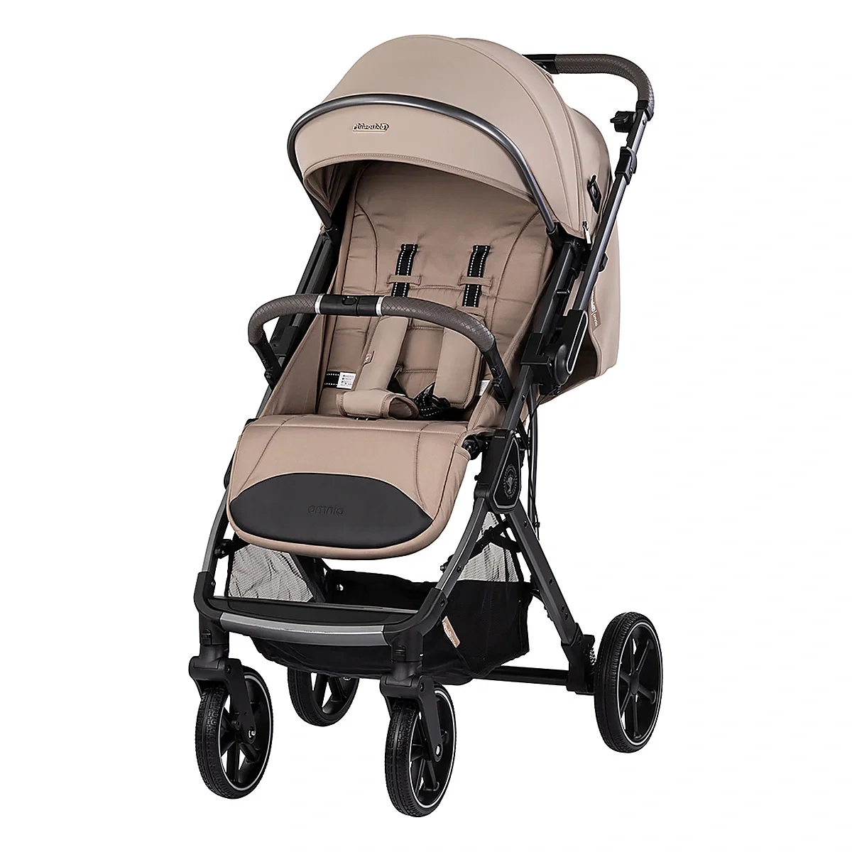 Carucioare sport - Carucior sport Chipolino Omnia cu maner reversibil si husa picioare, Latte