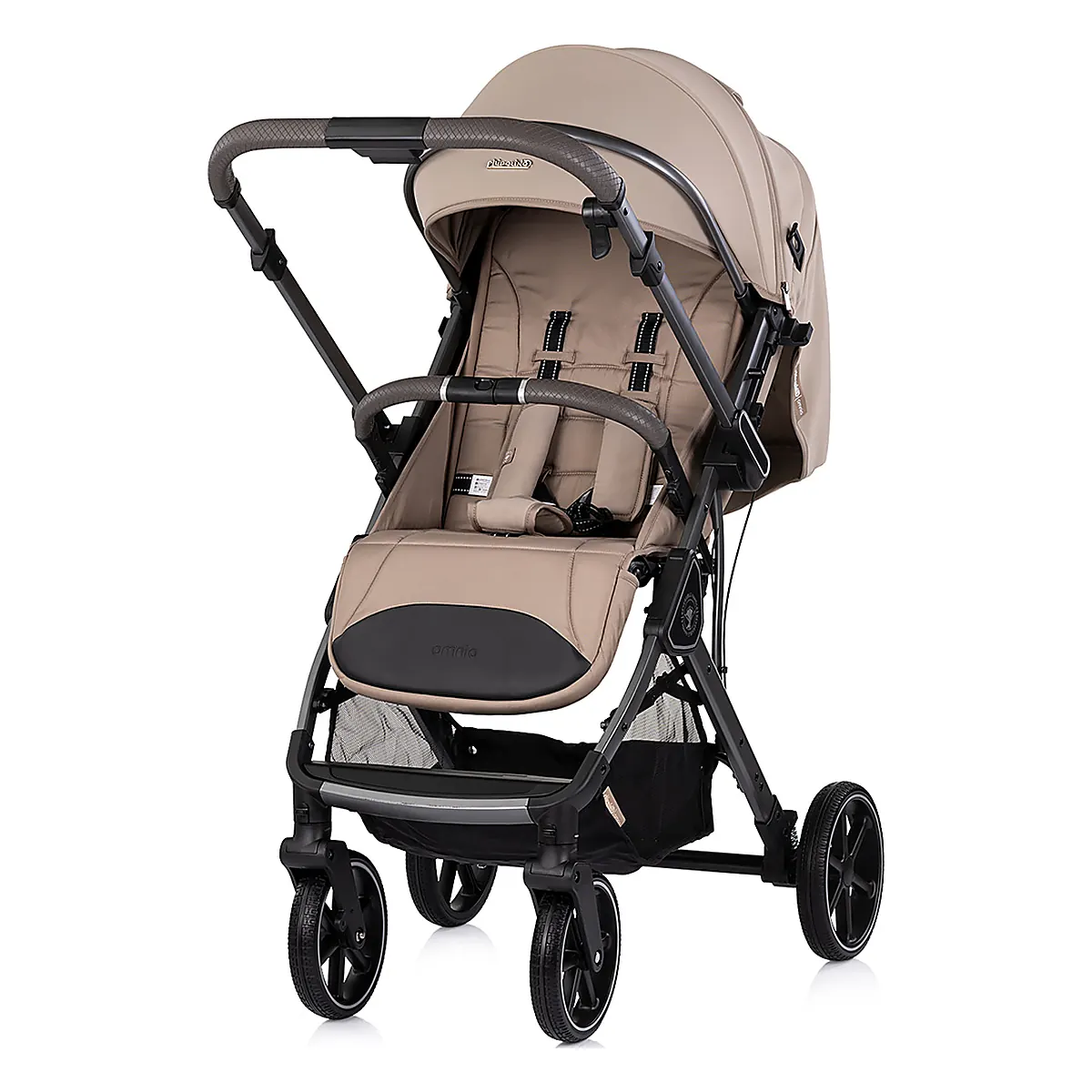 Carucior sport Chipolino Omnia cu maner reversibil si husa picioare, Latte [1]
