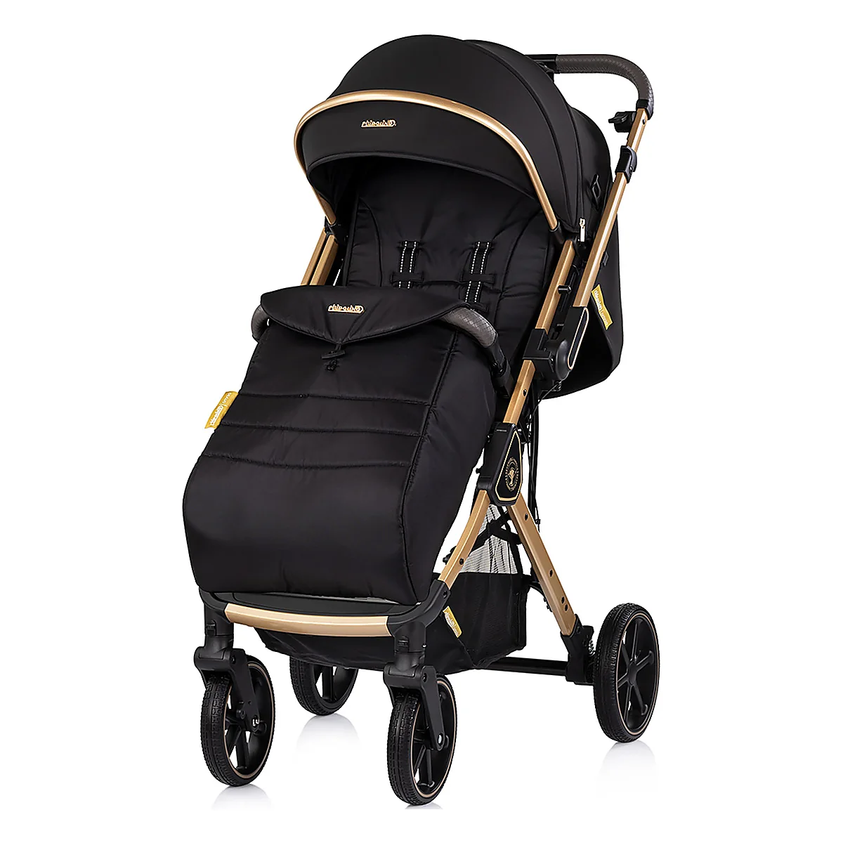Carucior sport Chipolino Omnia cu maner reversibil si husa picioare, Noir [2]