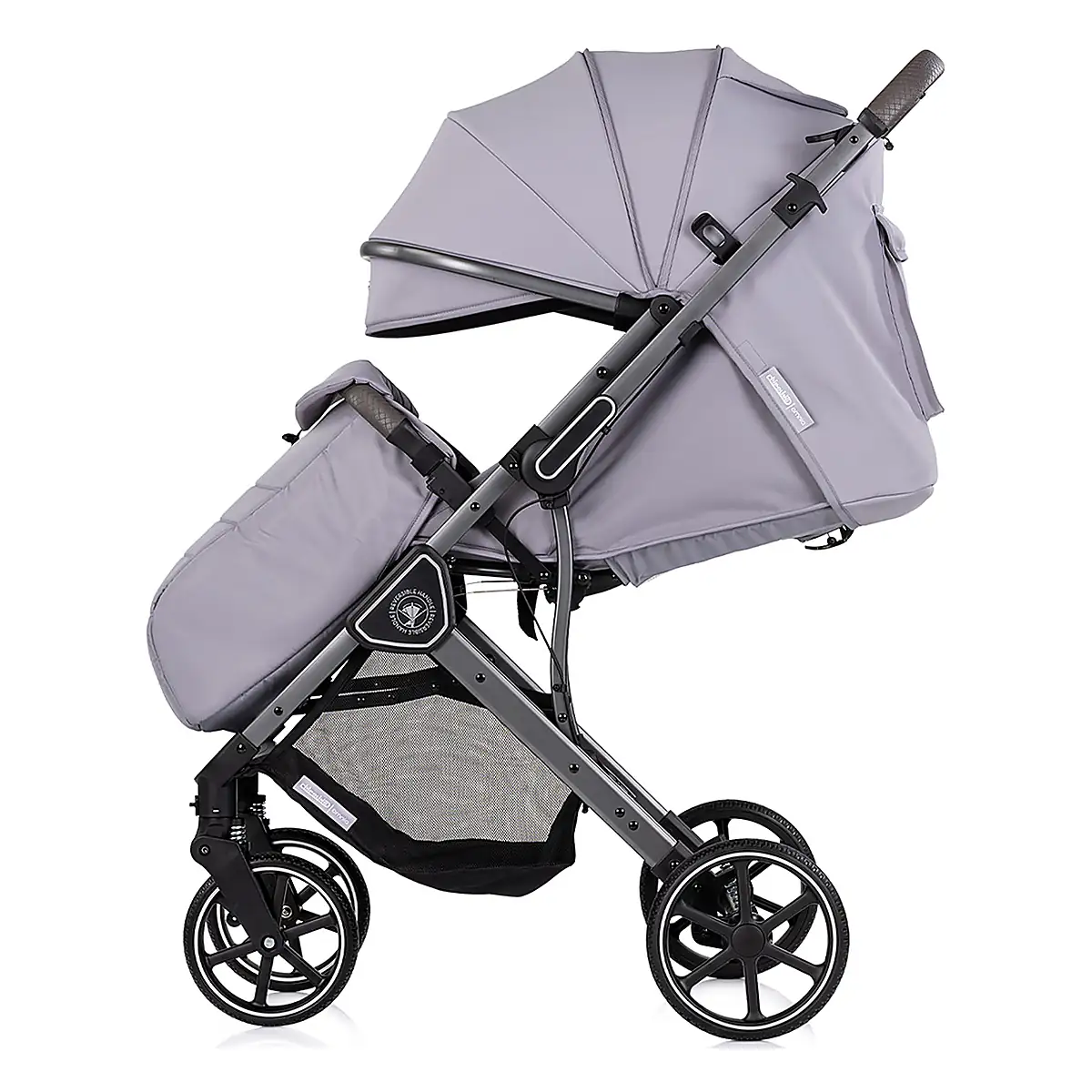Carucior sport Chipolino Omnia cu maner reversibil si husa picioare, Platinum [6]