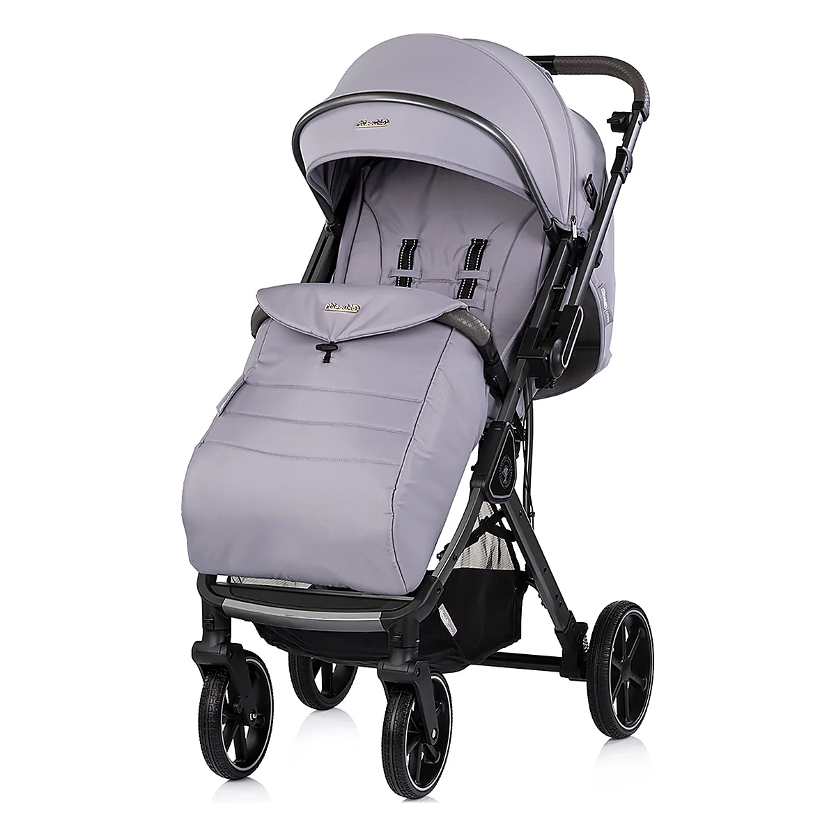 Carucior sport Chipolino Omnia cu maner reversibil si husa picioare, Platinum [2]