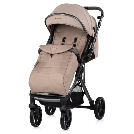 Carucior sport Chipolino Omnia cu maner reversibil si husa picioare, Latte [2]