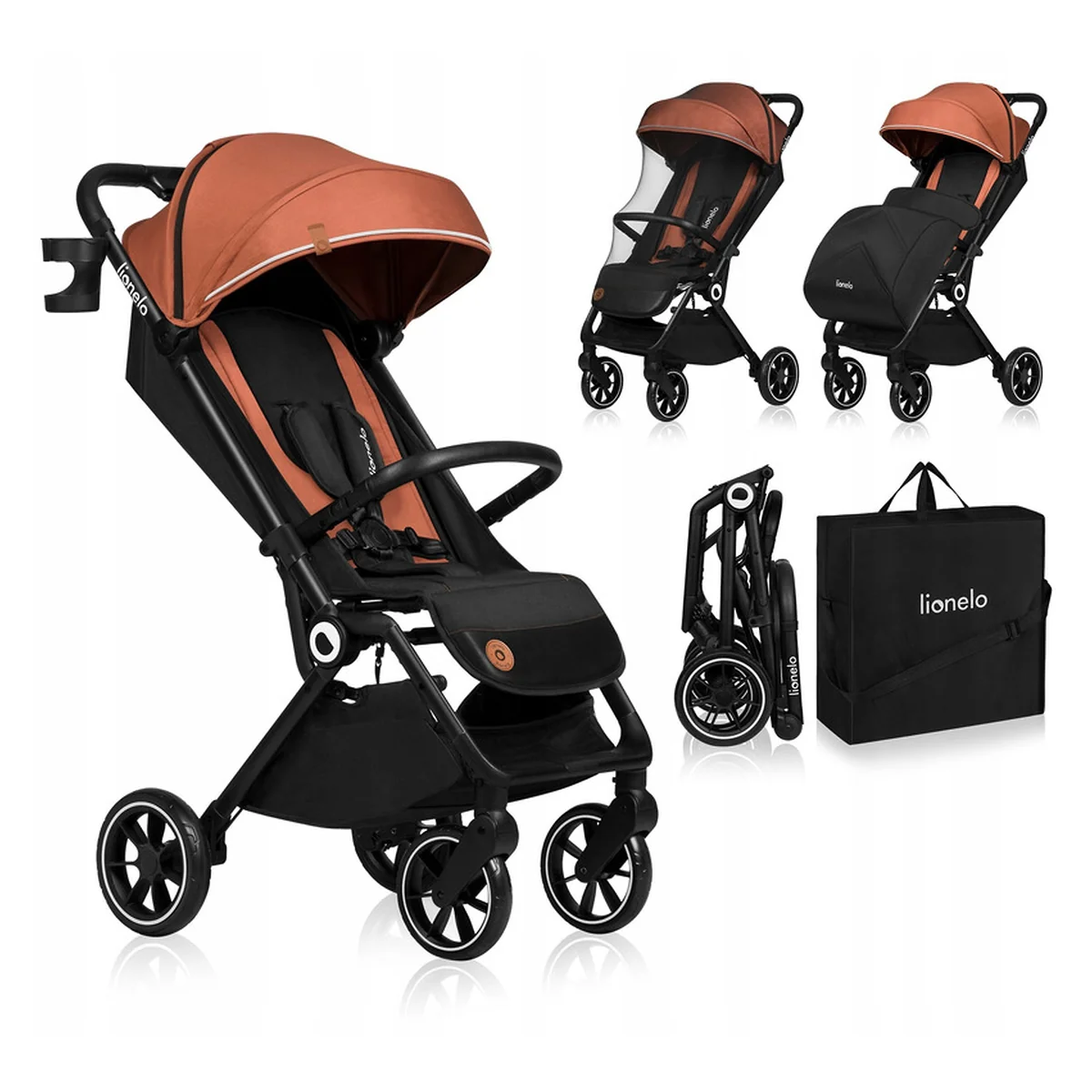 Carucior sport Cloe, 6luni+, Cu accesorii, Cadru din aluminiu, 0-22 kg, Usor, Pliabil cu o singura mana, Ideal pentru [2]