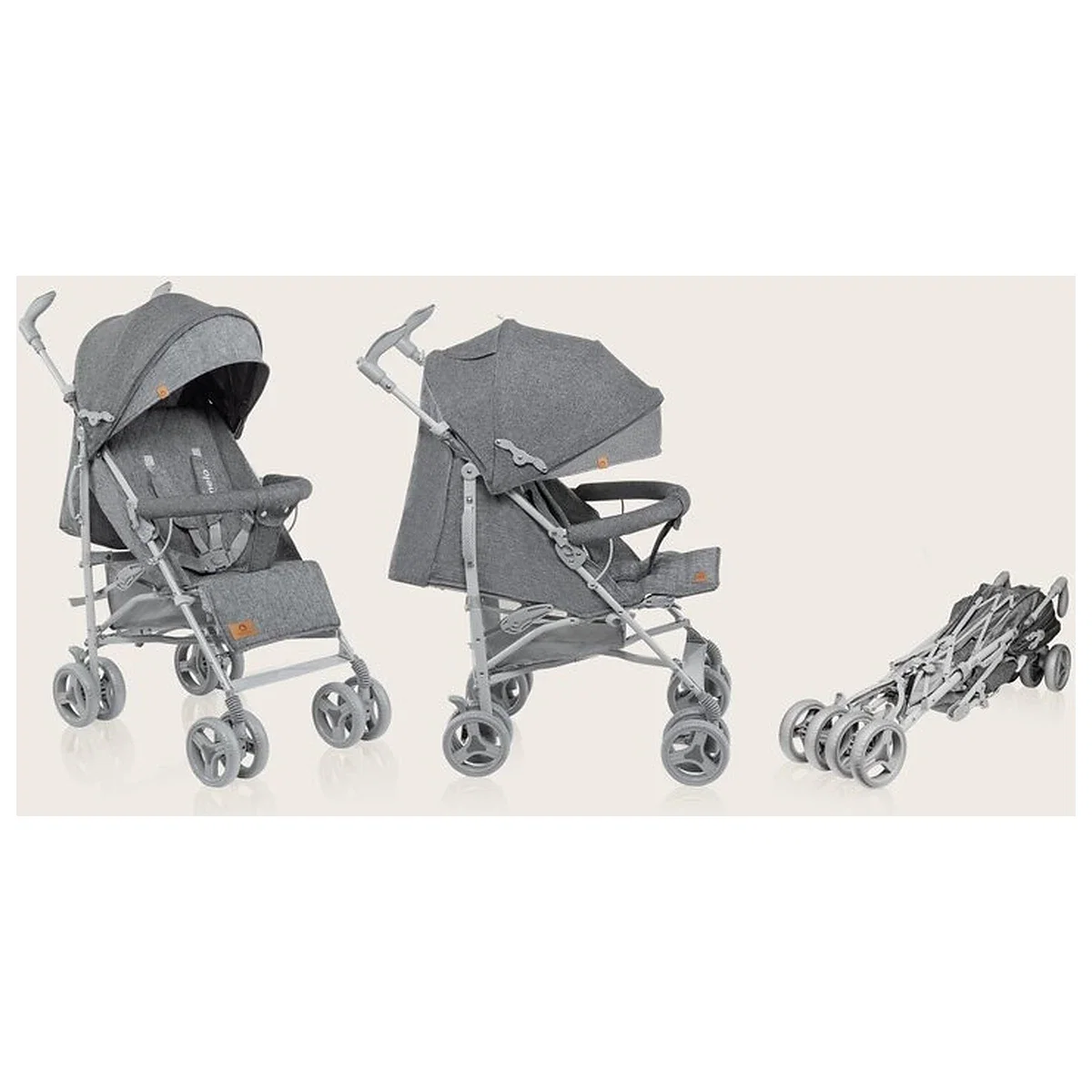 Carucior sport compact, Lionelo, Irma, Pliere tip umbrela, 6- 36 luni, Pana la 15 kg, Gri [2]