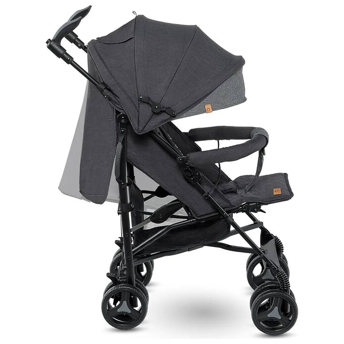Carucior sport compact, Lionelo, Irma, Pliere tip umbrela, 6- 36 luni, Pana la 15 kg, Gri/Negru [5]