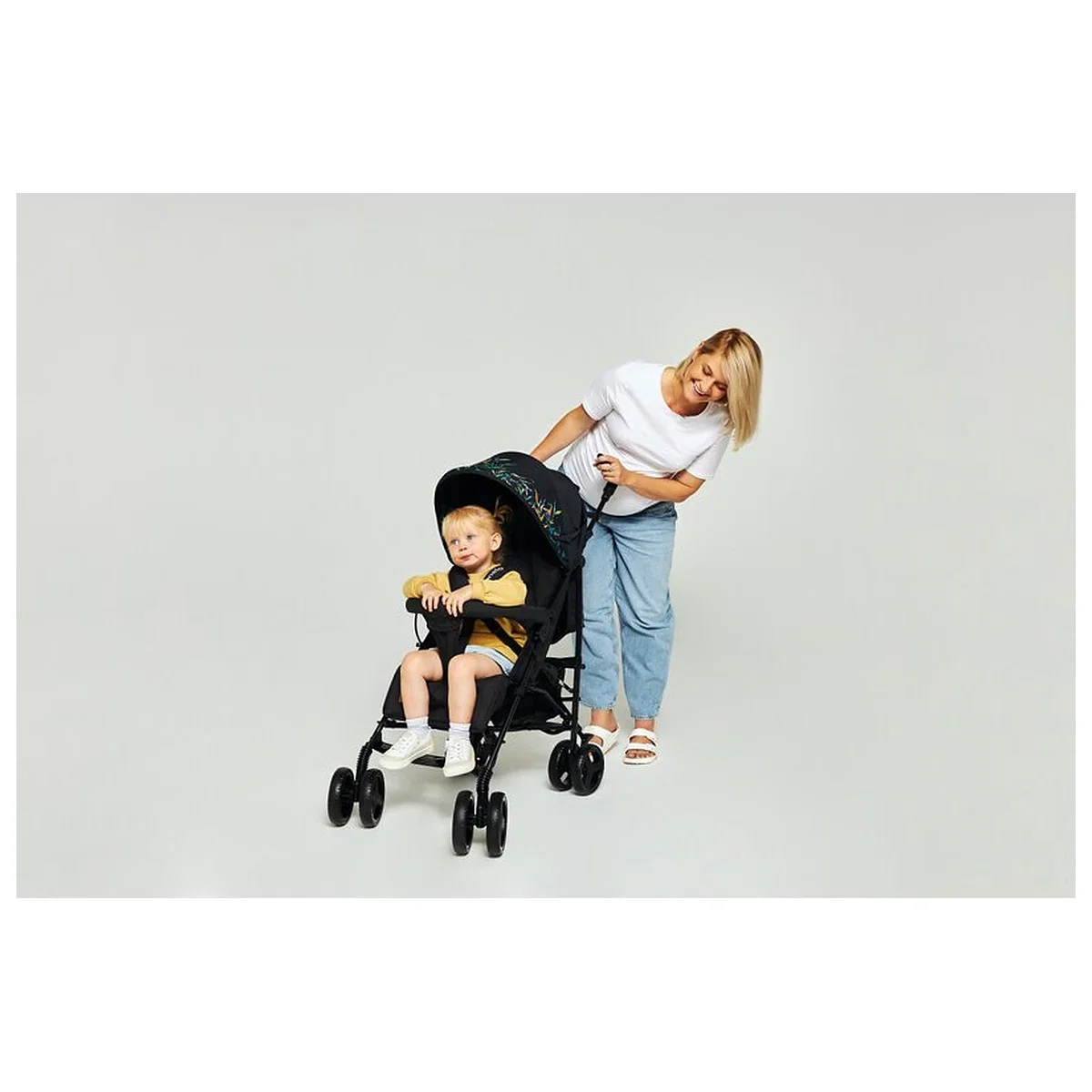 Carucior sport compact, Lionelo, Irma, Pliere tip umbrela, 6- 36 luni, Pana la 15 kg, Gri/Negru [13]