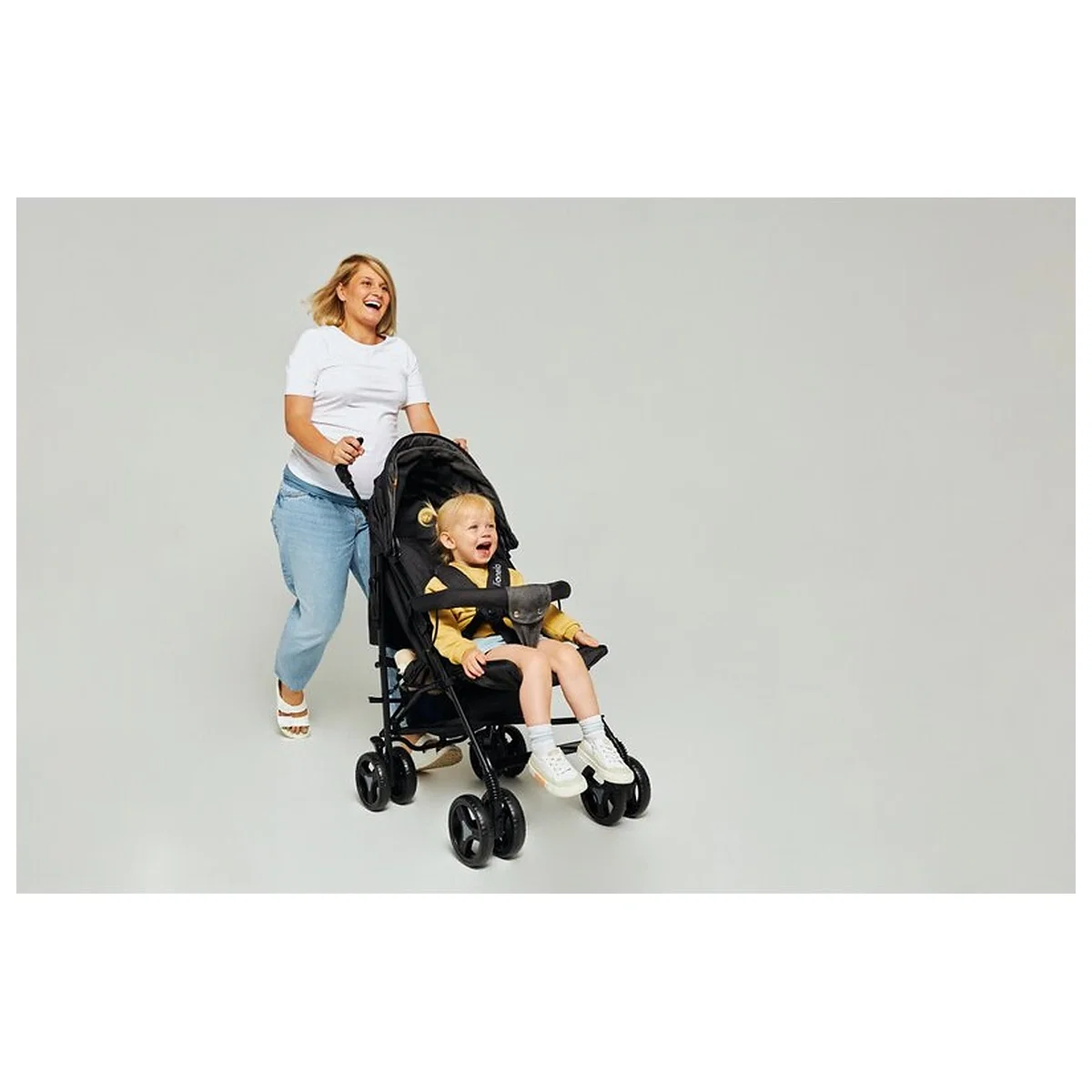 Carucior sport compact, Lionelo, Irma, Pliere tip umbrela, 6- 36 luni, Pana la 15 kg, Gri/Negru [16]