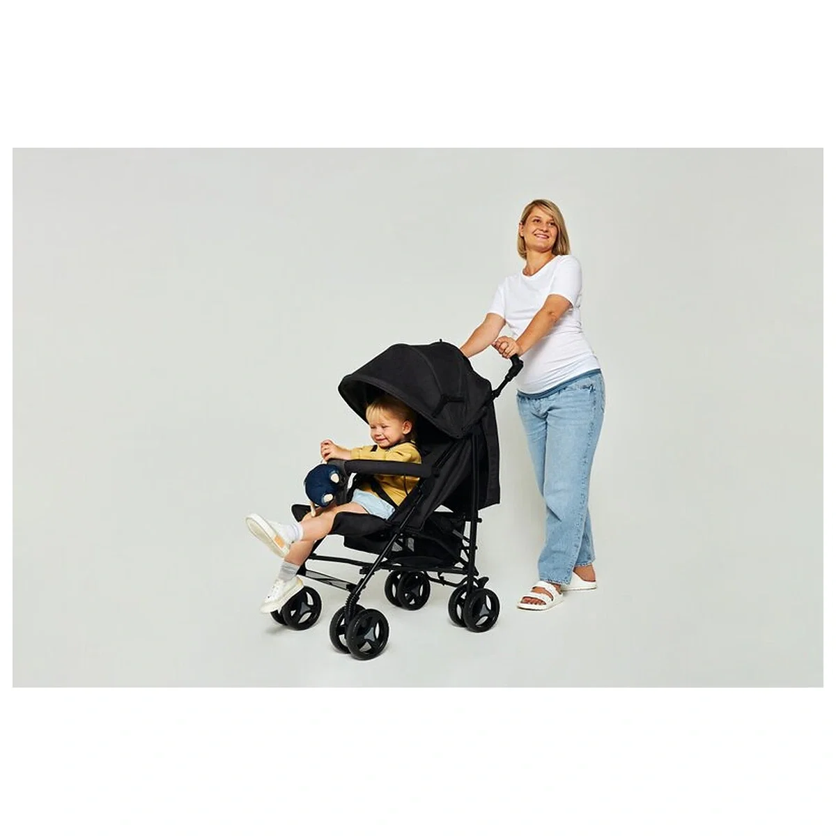 Carucior sport compact, Lionelo, Irma, Pliere tip umbrela, 6- 36 luni, Pana la 15 kg, Gri/Negru [15]