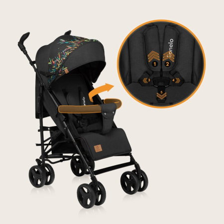 Carucior sport compact, Lionelo, Irma, Pliere tip umbrela, 6- 36 luni, Pana la 15 kg, Negru [16]