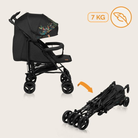Carucior sport compact, Lionelo, Irma, Pliere tip umbrela, 6- 36 luni, Pana la 15 kg, Negru [13]