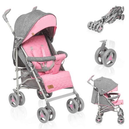 Carucior sport compact, Lionelo, Irma, Spatar ajustabil in 4 pozitii, Suport picioare reglabil, Manere rotative, Pliere [5]