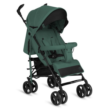 Carucior sport compact, Lionelo, Irma, Spatar ajustabil in 4 pozitii, Suport picioare reglabil, Manere rotative, Pliere tip umbrela, 6- 36 luni, Pana la 15 kg, Verde smarald [3]
