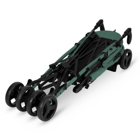 Carucior sport compact, Lionelo, Irma, Spatar ajustabil in 4 pozitii, Suport picioare reglabil, Manere rotative, Pliere tip umbrela, 6- 36 luni, Pana la 15 kg, Verde smarald [9]