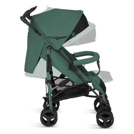 Carucior sport compact, Lionelo, Irma, Spatar ajustabil in 4 pozitii, Suport picioare reglabil, Manere rotative, Pliere tip umbrela, 6- 36 luni, Pana la 15 kg, Verde smarald [7]