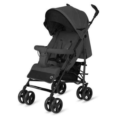 Carucioare sport - Carucior sport compact, Lionelo, Irma, Spatar ajustabil in 4 pozitii, Suport picioare reglabil, Manere rotative, Pliere tip umbrela, 6- 36 luni, Pana la 15 kg, Gri inchis