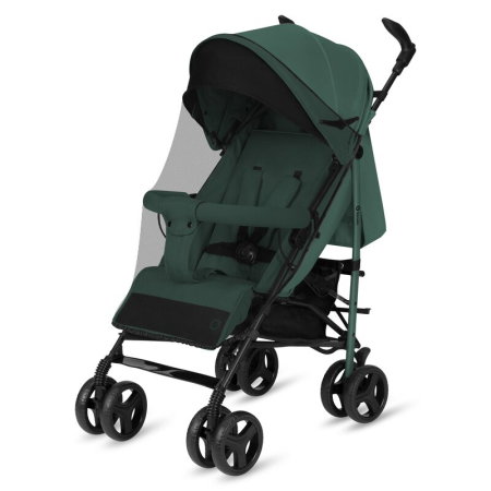 Carucior sport compact, Lionelo, Irma, Spatar ajustabil in 4 pozitii, Suport picioare reglabil, Manere rotative, Pliere tip umbrela, 6- 36 luni, Pana la 15 kg, Verde smarald [4]