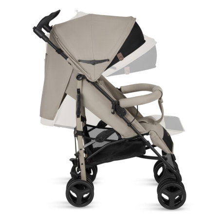 Carucior sport compact, Lionelo, Irma, Spatar ajustabil in 4 pozitii, Suport picioare reglabil, Manere rotative, Pliere tip umbrela, 6- 36 luni, Pana la 15 kg, Bej [8]