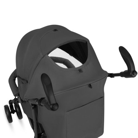 Carucior sport compact, Lionelo, Irma, Spatar ajustabil in 4 pozitii, Suport picioare reglabil, Manere rotative, Pliere tip umbrela, 6- 36 luni, Pana la 15 kg, Gri inchis [8]