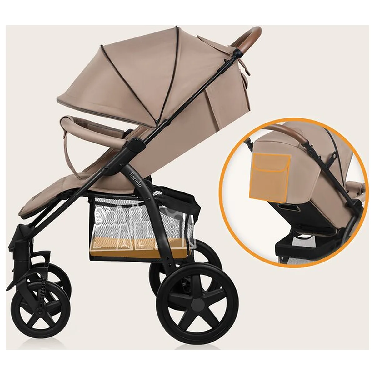 Carucior sport, Lionelo, Annet Plus, De la nastere, Cu accesorii si capotina XXL reglabila, 0 - 22 Kg, Conform cu [26]