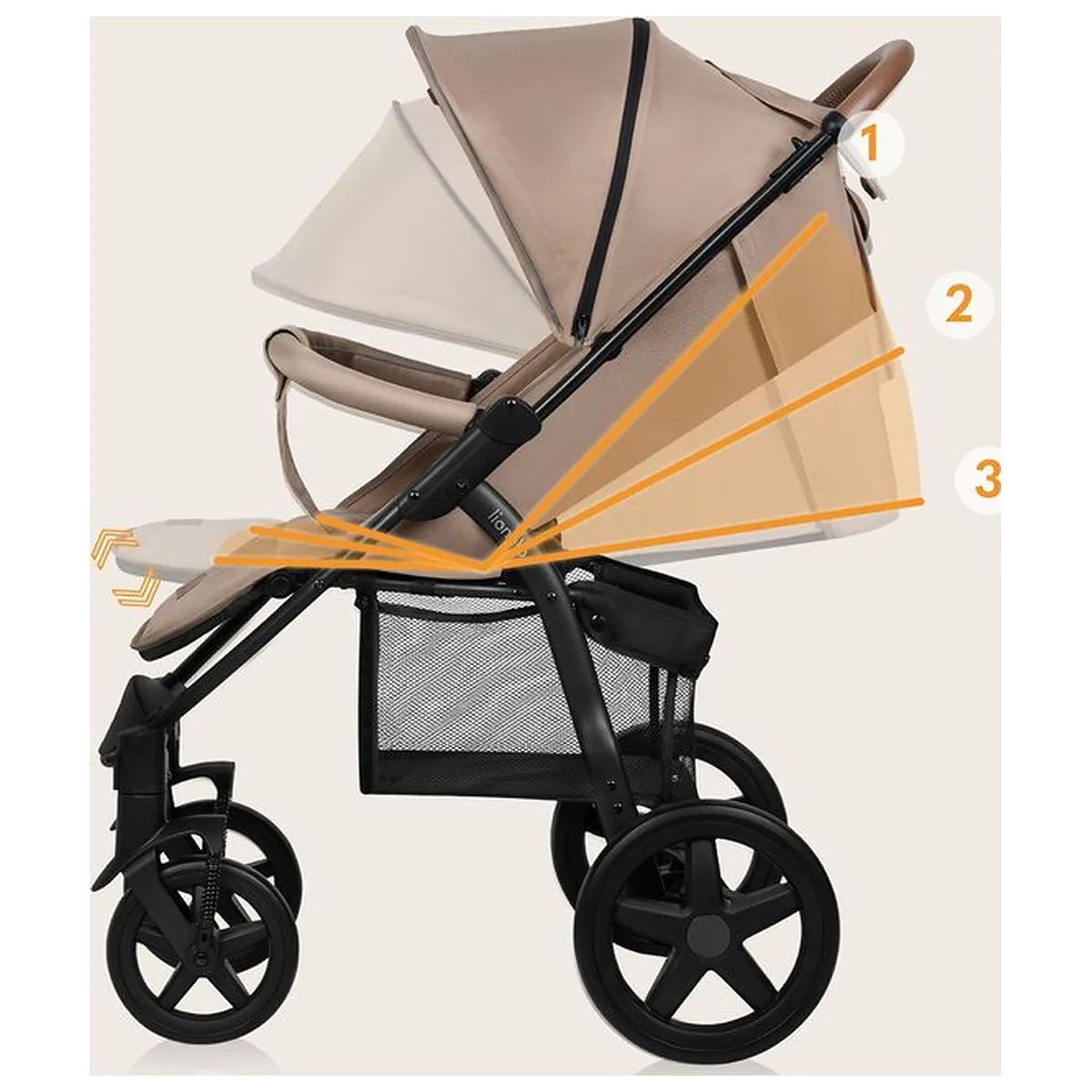 Carucior sport, Lionelo, Annet Plus, De la nastere, Cu accesorii si capotina XXL reglabila, 0 - 22 Kg, Conform cu [30]