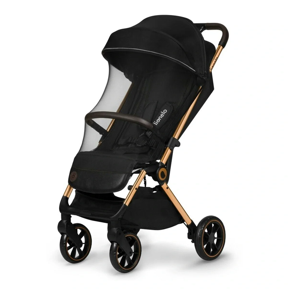 Carucior sport, Lionelo, Cloe, Cu accesorii, Pliere compacta pentru avion, cu o singura mana, 6 luni+, Black Onyx [3]