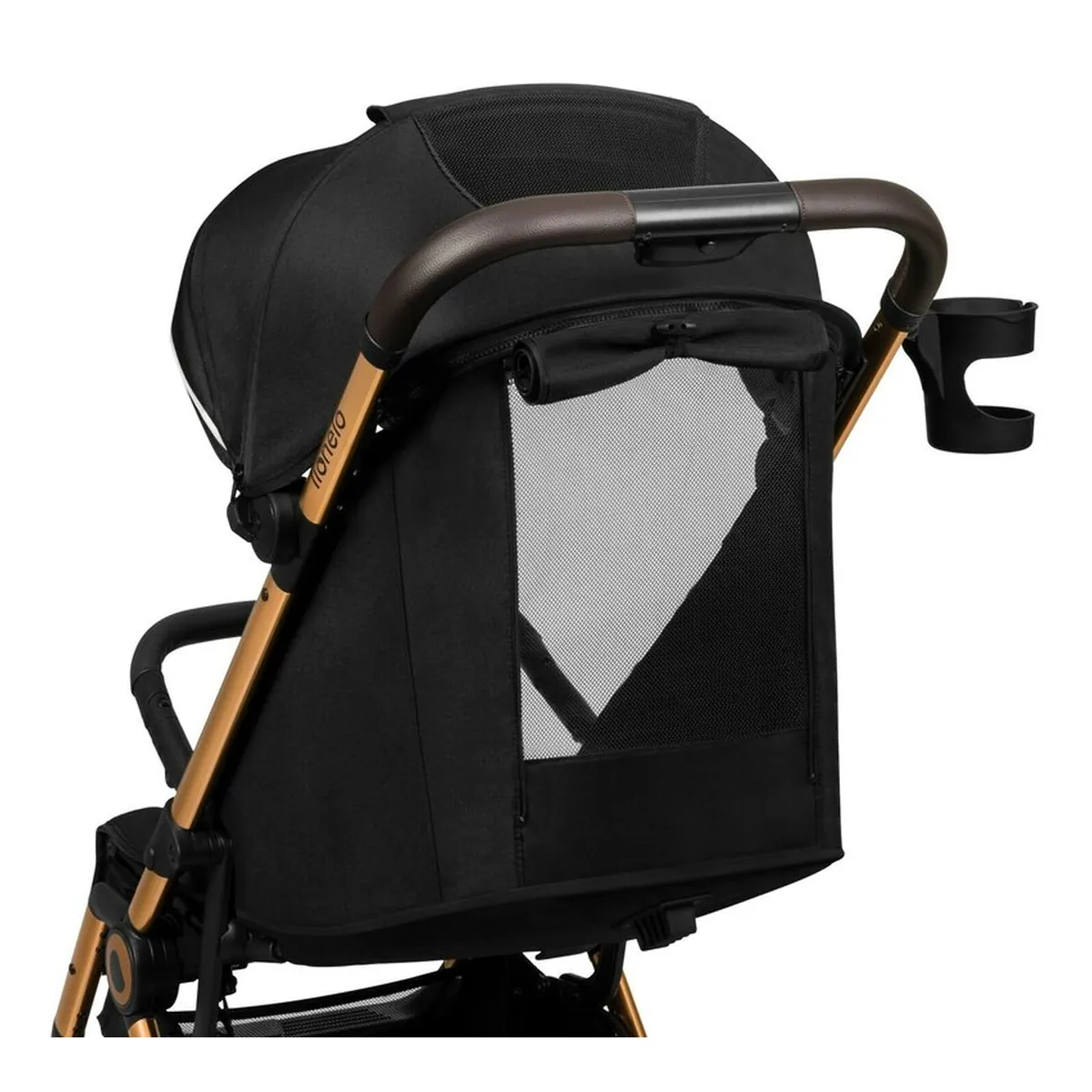 Carucior sport, Lionelo, Cloe, Cu accesorii, Pliere compacta pentru avion, cu o singura mana, 6 luni+, Black Onyx [8]