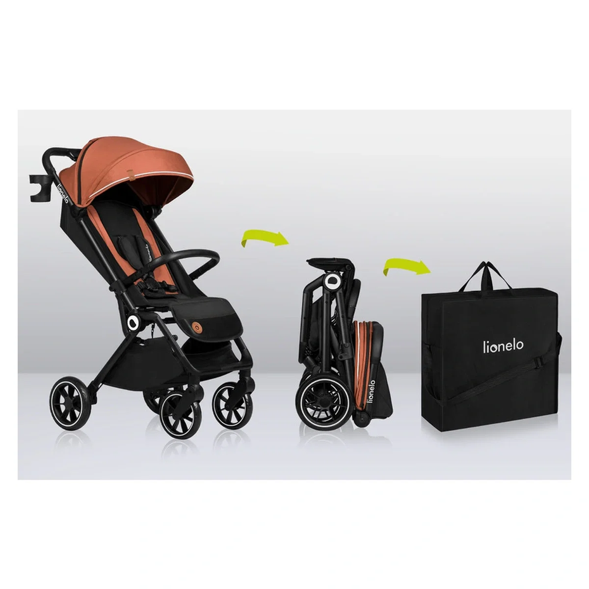 Carucior sport, Lionelo, Cloe, Cu accesorii, Pliere compacta pentru avion, cu o singura mana, 6 luni+, Gri [3]