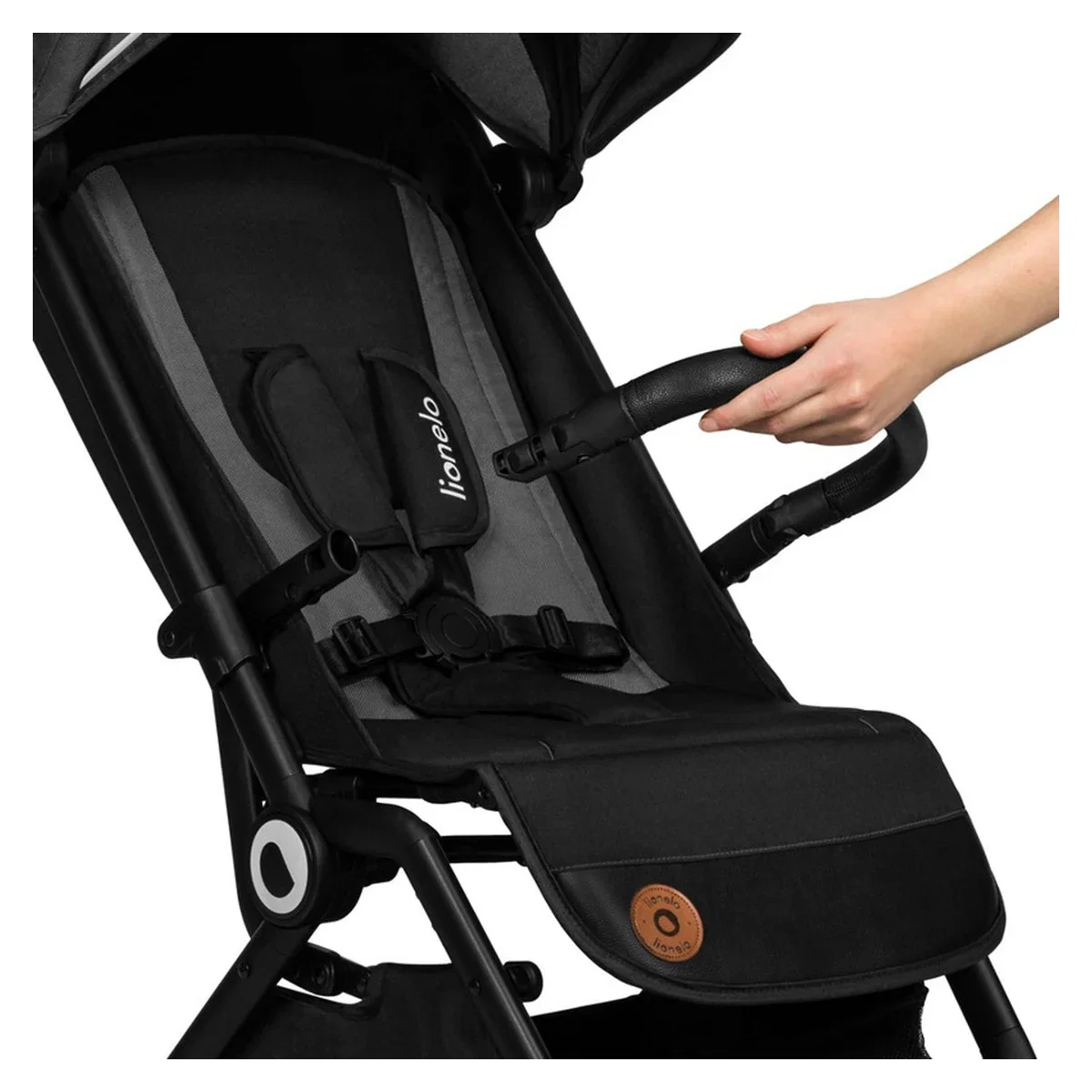 Carucior sport, Lionelo, Cloe, Cu accesorii, Pliere compacta pentru avion, cu o singura mana, 6 luni+, Gri [13]