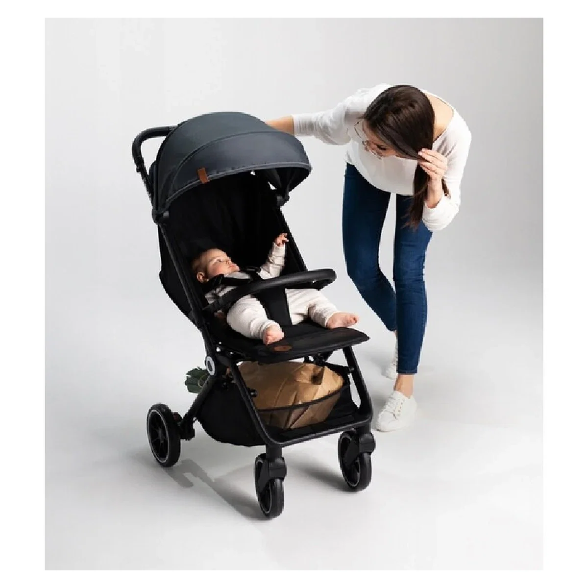Carucior sport, Lionelo, Cloe, Cu accesorii, Pliere compacta pentru avion, cu o singura mana, 6 luni+, Gri [36]