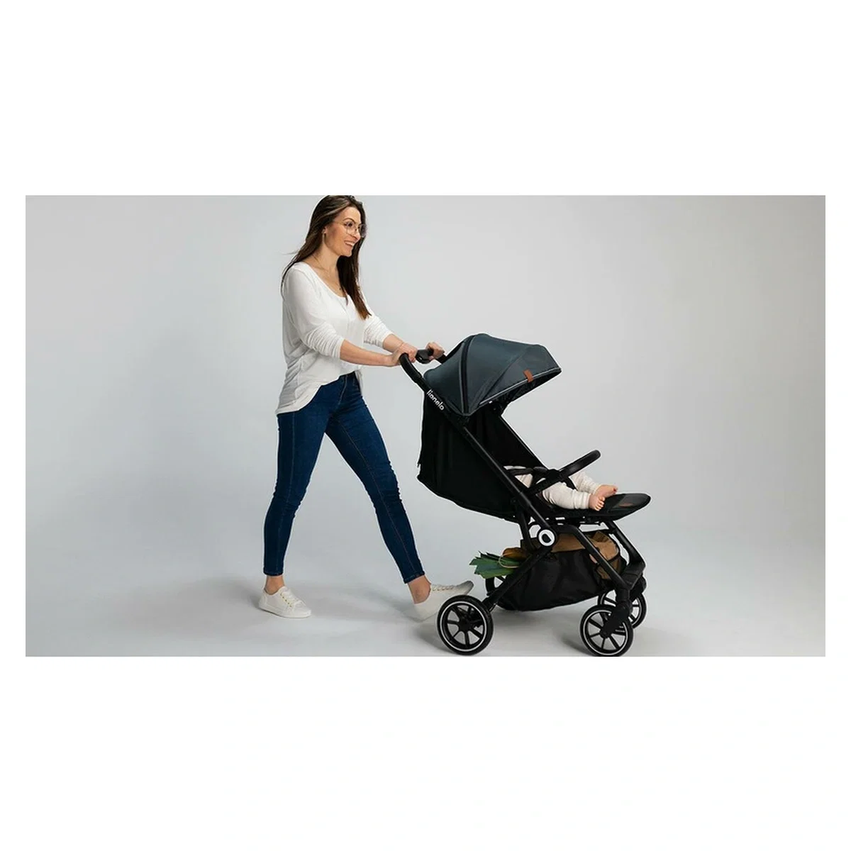 Carucior sport, Lionelo, Cloe, Cu accesorii, Pliere compacta pentru avion, cu o singura mana, 6 luni+, Verde Smarald [37]