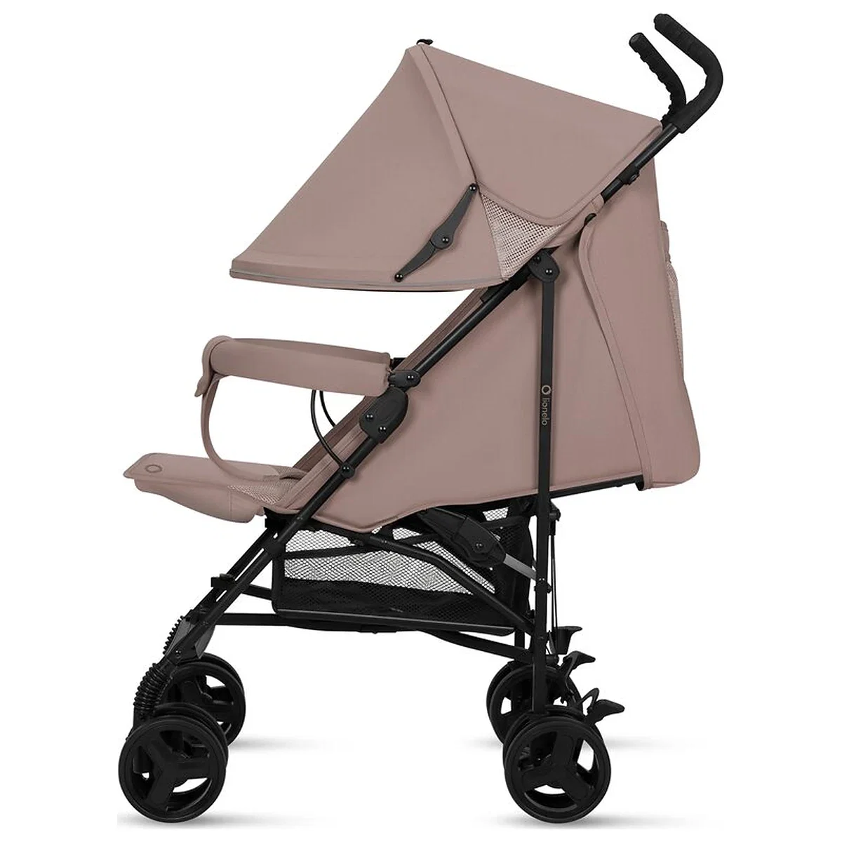 Carucior sport, Lionelo, Elia, Cu plasa de tantari, Suport de picioare reglabil, Spatar ajustabil in 4 pozitii, Capotina XXL, Pliere tip umbrela, Capacitate 15 kg, 6 luni+, Bej Taupe [6]
