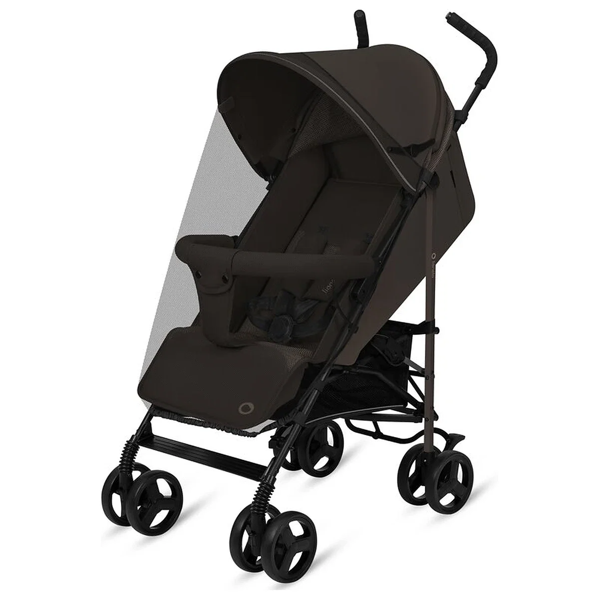 Carucior sport, Lionelo, Elia, Cu plasa de tantari, Suport de picioare reglabil, Spatar ajustabil in 4 pozitii, Capotina XXL, Pliere tip umbrela, Capacitate 15 kg, 6 luni+, Maro [4]