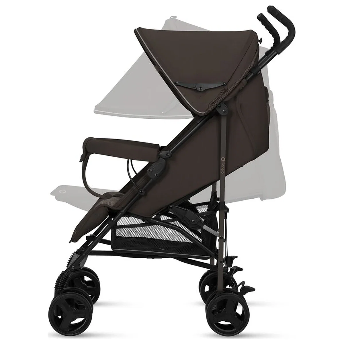 Carucior sport, Lionelo, Elia, Cu plasa de tantari, Suport de picioare reglabil, Spatar ajustabil in 4 pozitii, Capotina XXL, Pliere tip umbrela, Capacitate 15 kg, 6 luni+, Maro [7]
