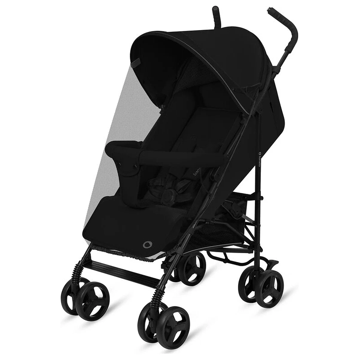 Carucior sport, Lionelo, Elia, Cu plasa de tantari, Suport de picioare reglabil, Spatar ajustabil in 4 pozitii, Capotina XXL, Pliere tip umbrela, Capacitate 15 kg, 6 luni+, Negru [5]