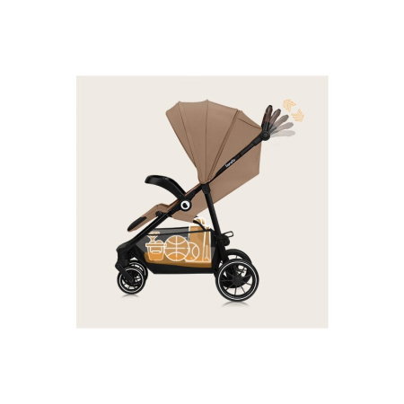Carucior sport, Lionelo, Emma One, Cu tavita, Suport pahar, Plasa de tantari, Roti EVA, Maner reglabil, Pana la 22 kg, [5]