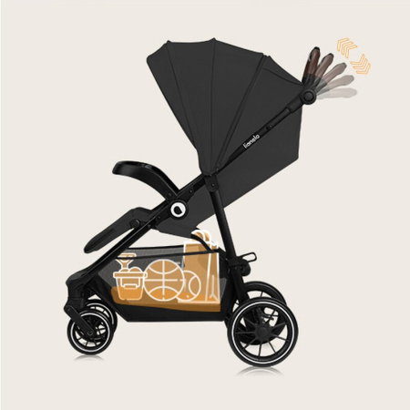 Carucior sport, Lionelo, Emma One, Cu tavita, Suport pahar, Plasa de tantari, Roti EVA, Maner reglabil, Pana la 22 kg, [29]