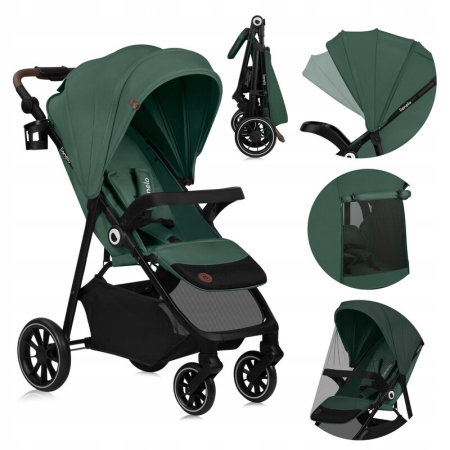 Carucior sport, Lionelo, Emma One, Cu tavita, Suport pahar, Plasa de tantari, Roti EVA, Maner reglabil, Pana la 22 kg, [3]
