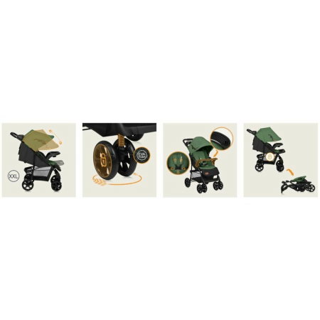 Carucior sport, Lionelo, Emma Plus, Cu tavita, 2 Suporturi pentru pahar, Geanta accesorii, Conform cu standardul [19]